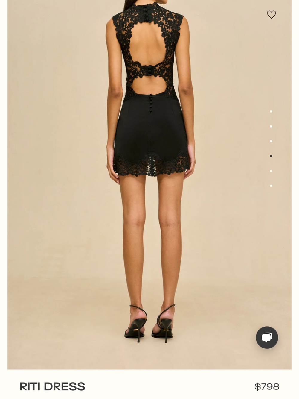 cult gaia Black Lace Backless Mini Dress
